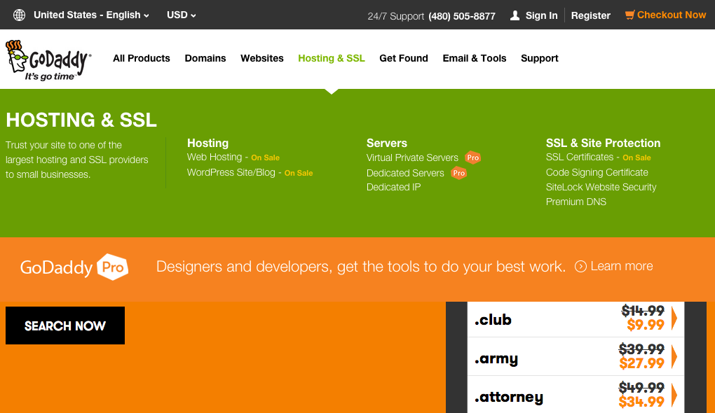 GoDaddy Hosting SSL Screenshot | Blueprint