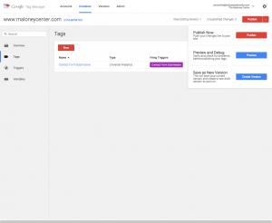 Publish Your Google Tag Manager | Blueprint