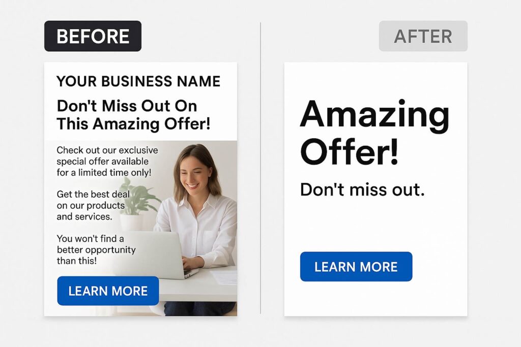 Before and after ad creative